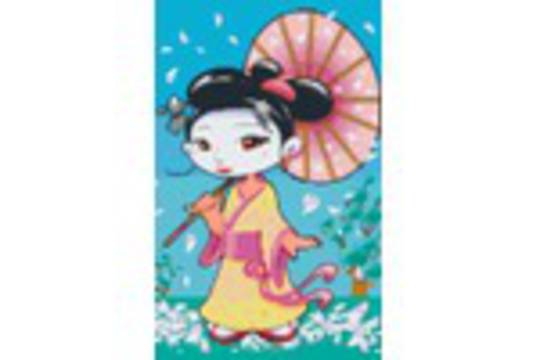 Geisha Eight [8] Baseplate PixelHobby Mini-mosaic Art Kit